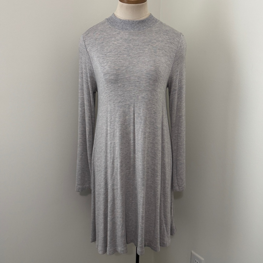 Lou & Grey Small Gray Long Sleeve Sweater Dress ~ Loft Casual‎ Comfort